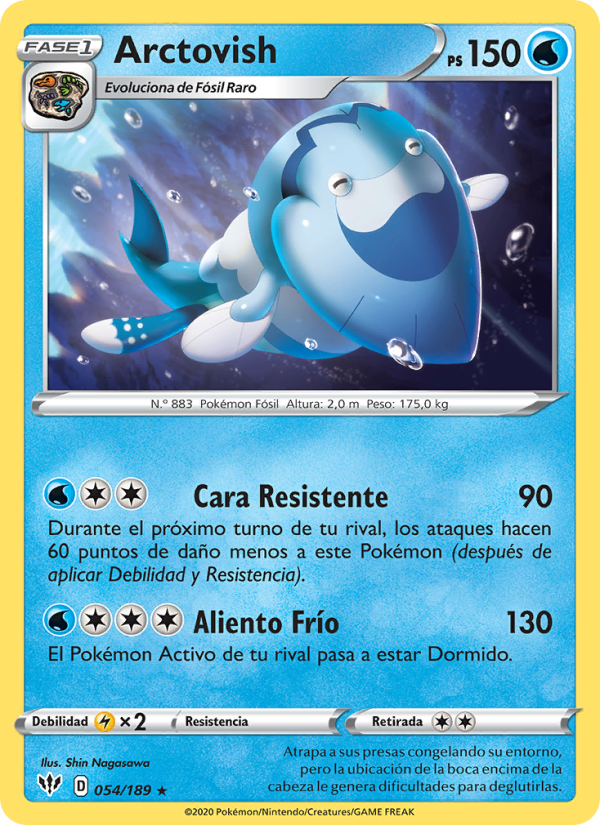 Arctovish 54 — Oscuridad Incandescente (Spanish Pokémon TCG card)