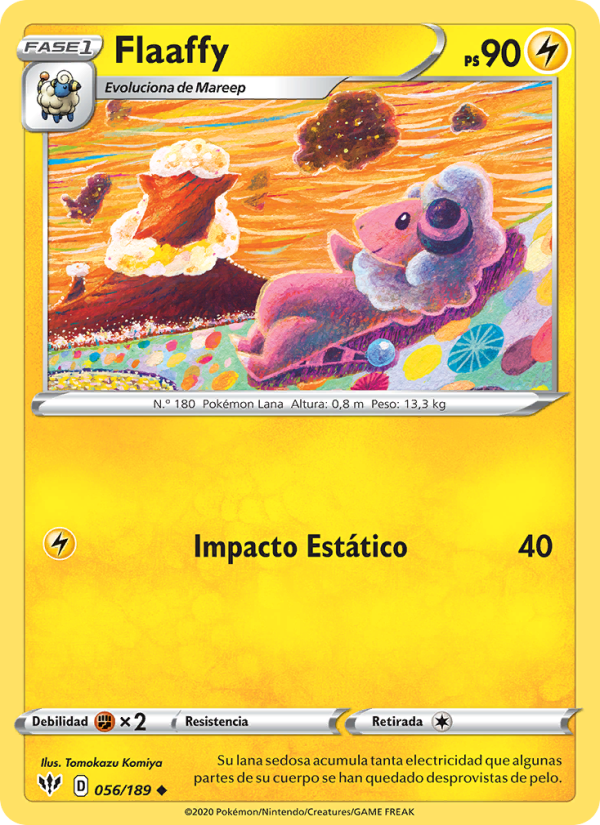 Flaaffy 56 — Oscuridad Incandescente (Spanish Pokémon TCG card)