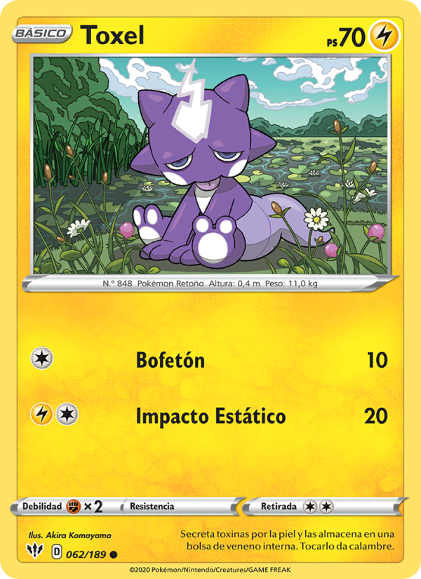 Toxel 62 — Oscuridad Incandescente (Spanish Pokémon TCG card)