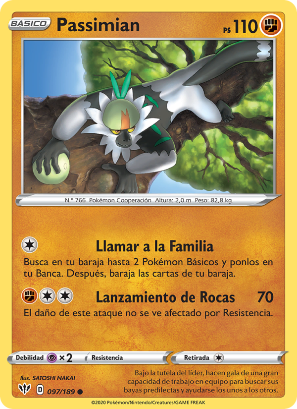 Passimian 97 — Oscuridad Incandescente (Spanish Pokémon TCG card)
