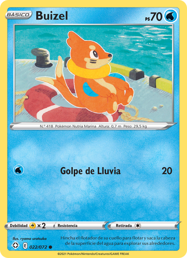 Buizel 22 — Destinos Brillantes (Spanish Pokémon TCG card)