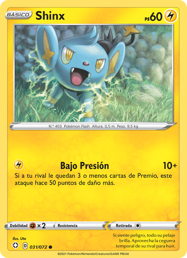 Shinx 31 — Destinos Brillantes (Spanish Pokémon TCG card)