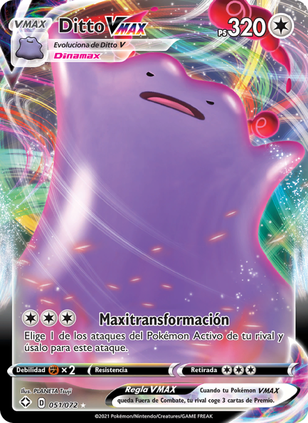 Ditto VMAX 51 — Destinos Brillantes (Spanish Pokémon TCG card)