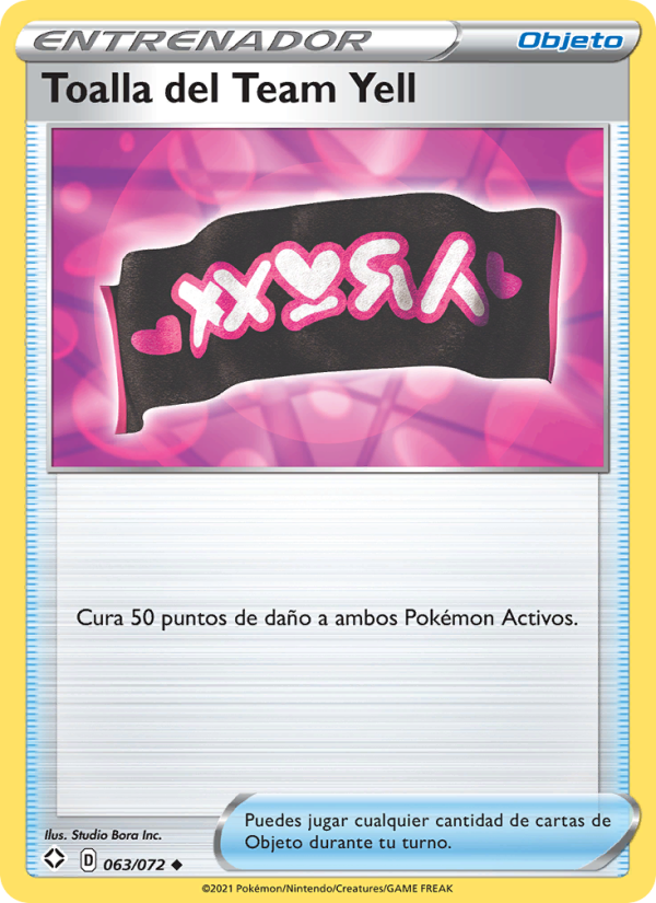 Toalla del Team Yell 63 — Destinos Brillantes (Spanish Pokémon TCG card)