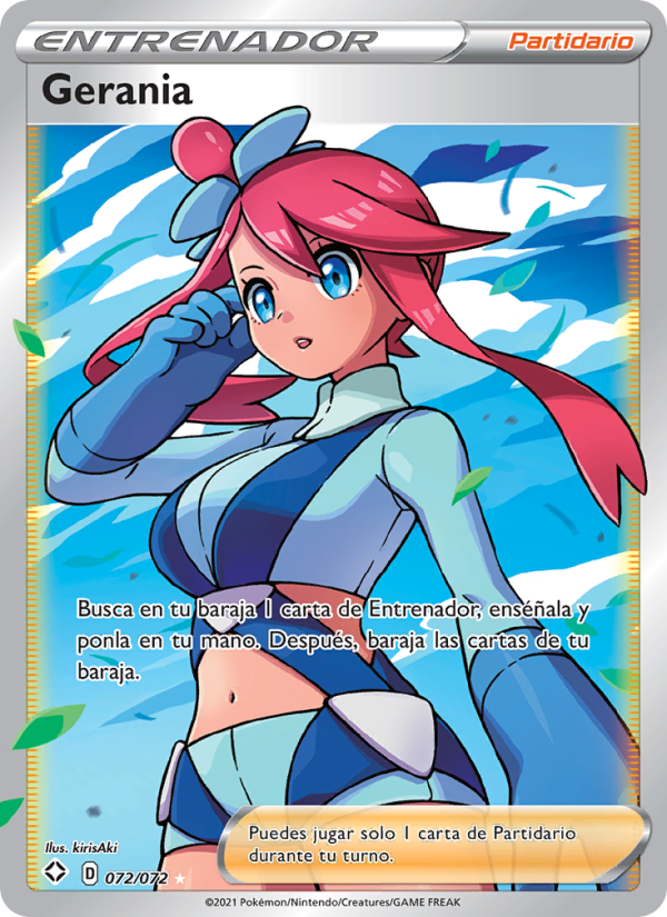 Gerania 72 — Destinos Brillantes (Spanish Pokémon TCG card)