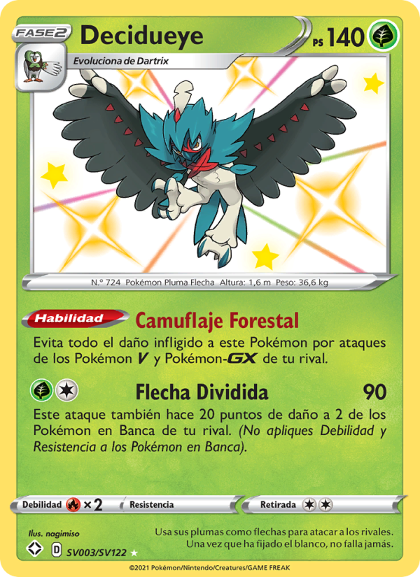 Decidueye SV003 — Destinos Brillantes (Spanish Pokémon TCG card)