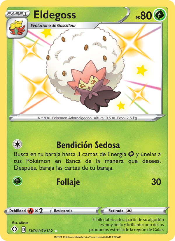 Eldegoss SV011 — Destinos Brillantes (Spanish Pokémon TCG card)
