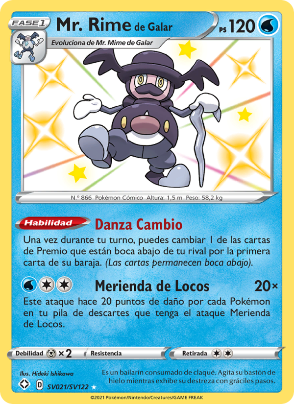 Mr. Rime de Galar SV021 — Destinos Brillantes (Spanish Pokémon TCG card)