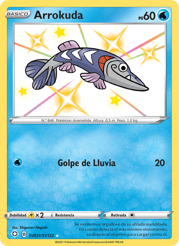 Arrokuda SV031 — Destinos Brillantes (Spanish Pokémon TCG card)