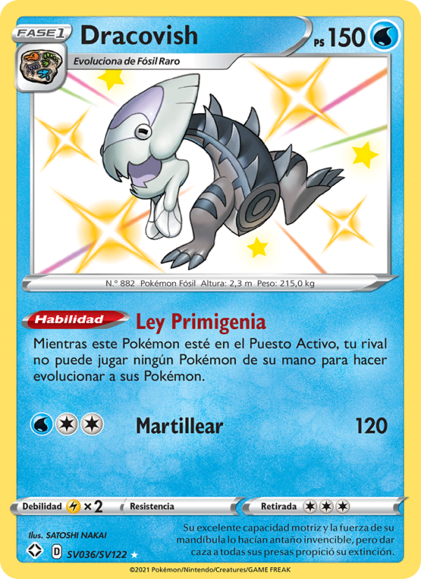 Dracovish SV036 — Destinos Brillantes (Spanish Pokémon TCG card)