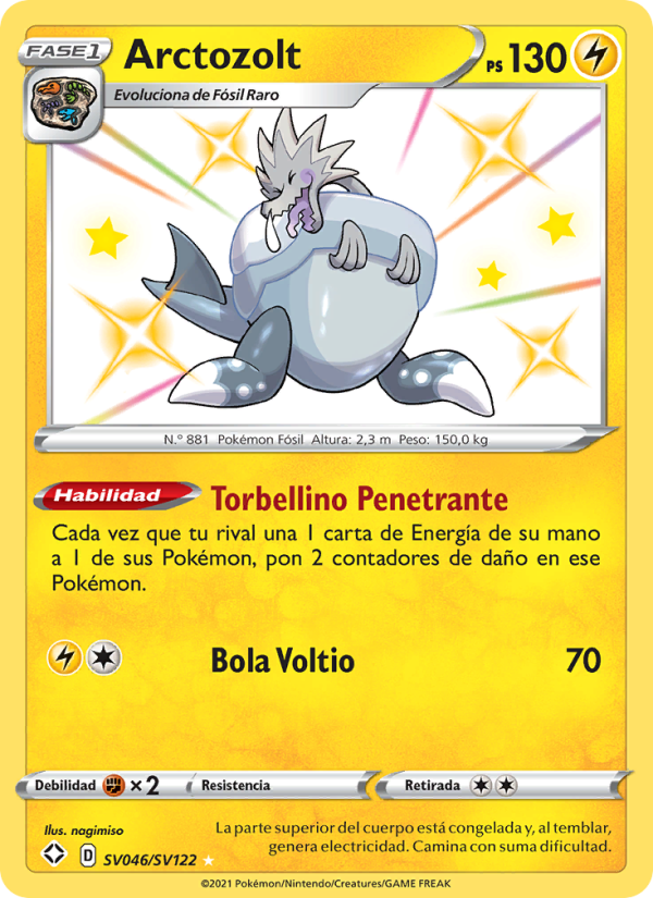 Arctozolt SV046 — Destinos Brillantes (Spanish Pokémon TCG card)