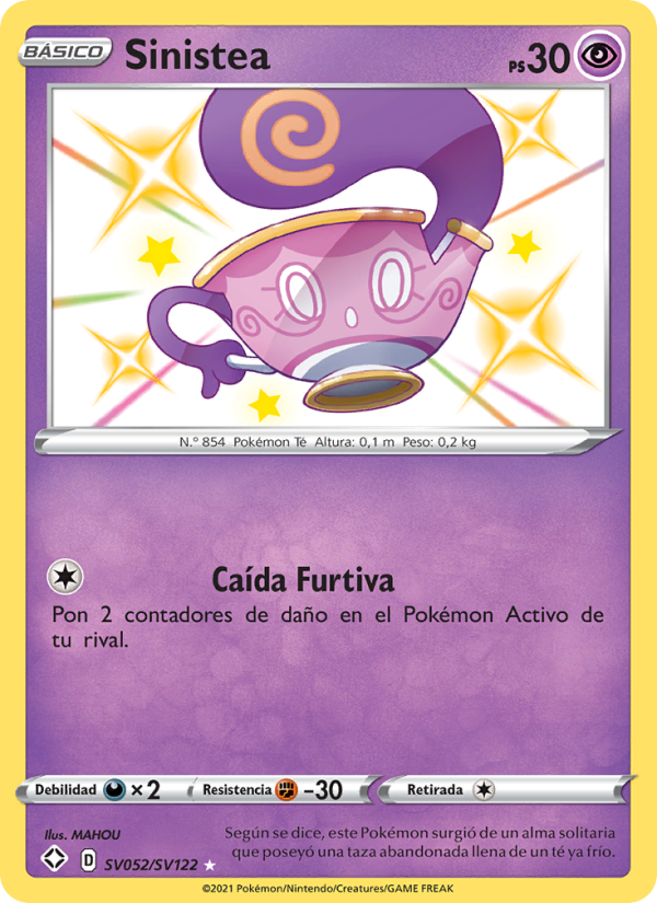 Sinistea SV052 — Destinos Brillantes (Spanish Pokémon TCG card)
