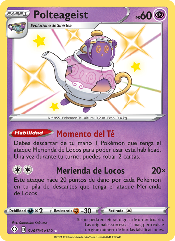 Polteageist SV053 — Destinos Brillantes (Spanish Pokémon TCG card)