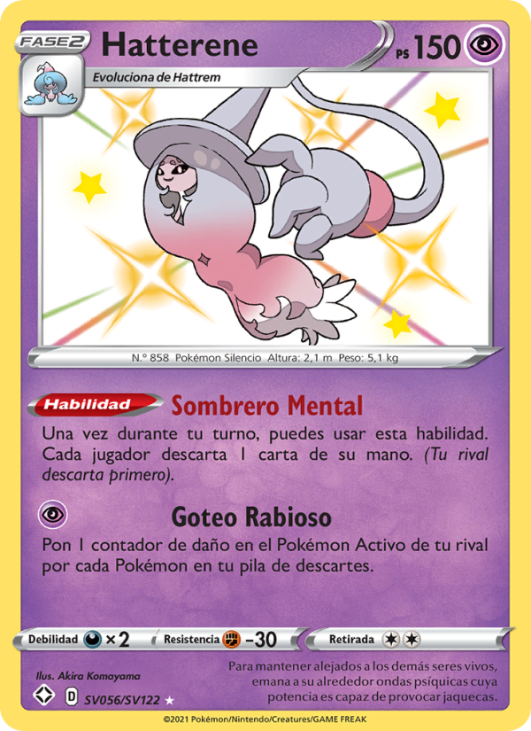 Hatterene SV056 — Destinos Brillantes (Spanish Pokémon TCG card)