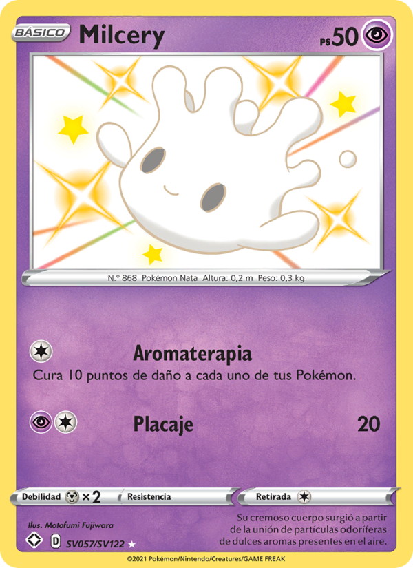 Milcery SV057 — Destinos Brillantes (Spanish Pokémon TCG card)