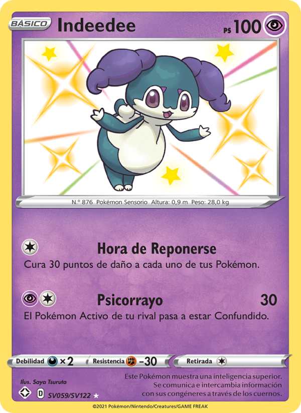 Indeedee SV059 — Destinos Brillantes (Spanish Pokémon TCG card)