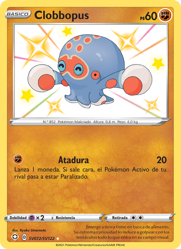 Clobbopus SV072 — Destinos Brillantes (Spanish Pokémon TCG card)