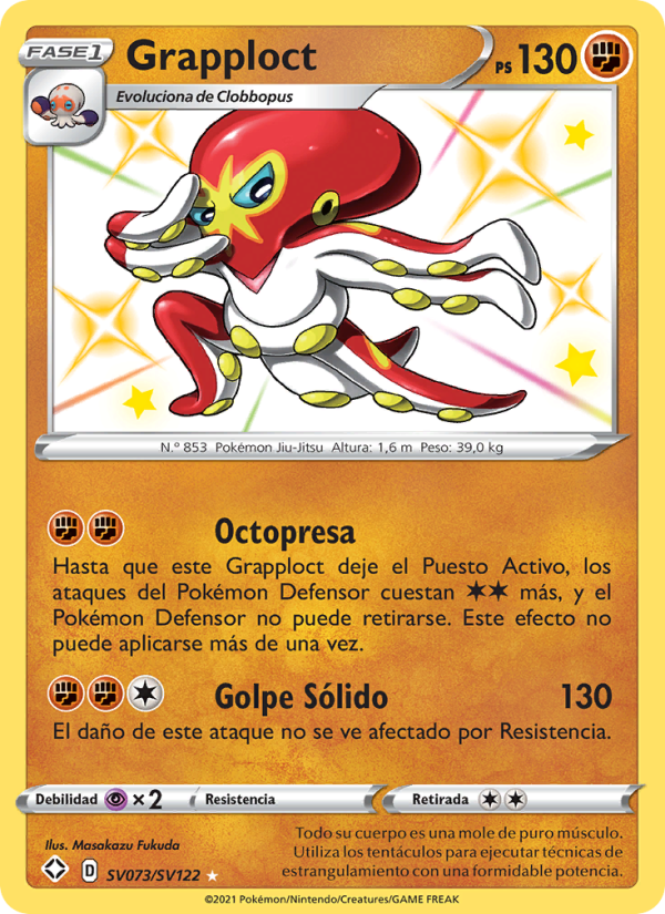Grapploct SV073 — Destinos Brillantes (Spanish Pokémon TCG card)