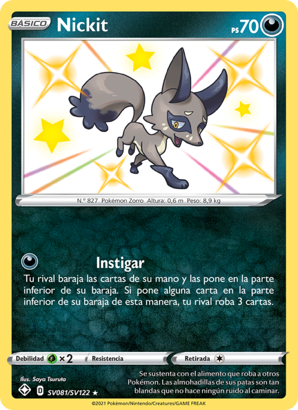 Nickit SV081 — Destinos Brillantes (Spanish Pokémon TCG card)
