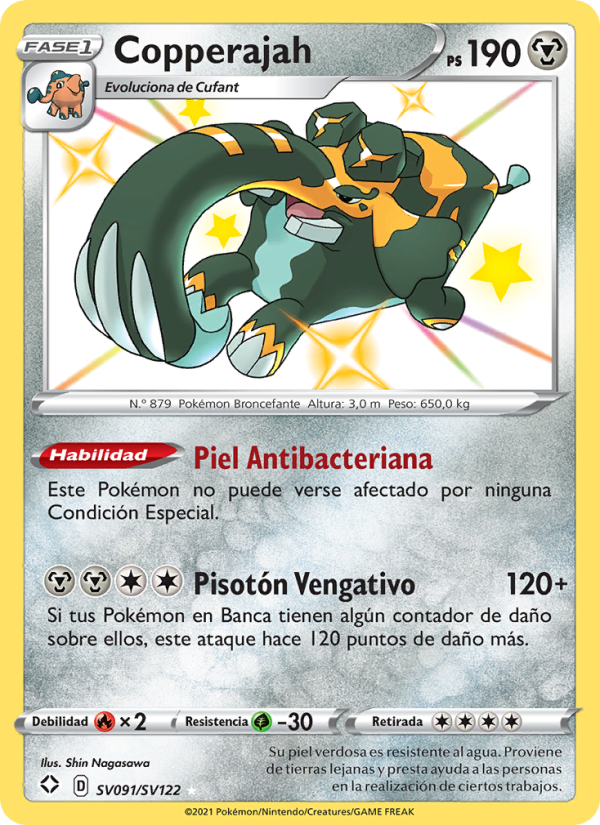 Copperajah SV091 — Destinos Brillantes (Spanish Pokémon TCG card)