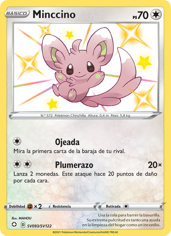 Minccino SV093 — Destinos Brillantes (Spanish Pokémon TCG card)