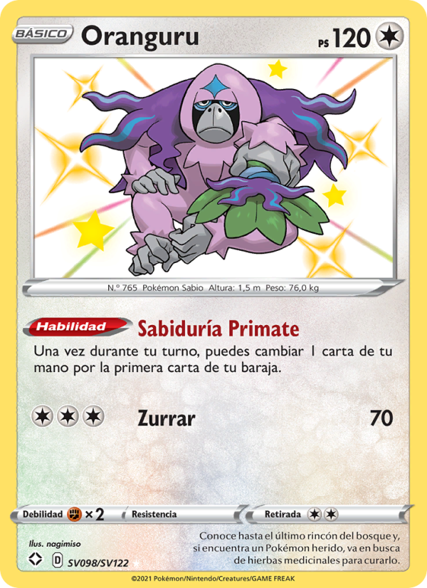 Oranguru SV098 — Destinos Brillantes (Spanish Pokémon TCG card)