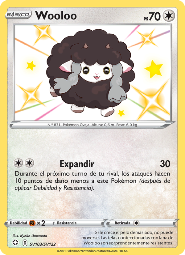 Wooloo SV103 — Destinos Brillantes (Spanish Pokémon TCG card)