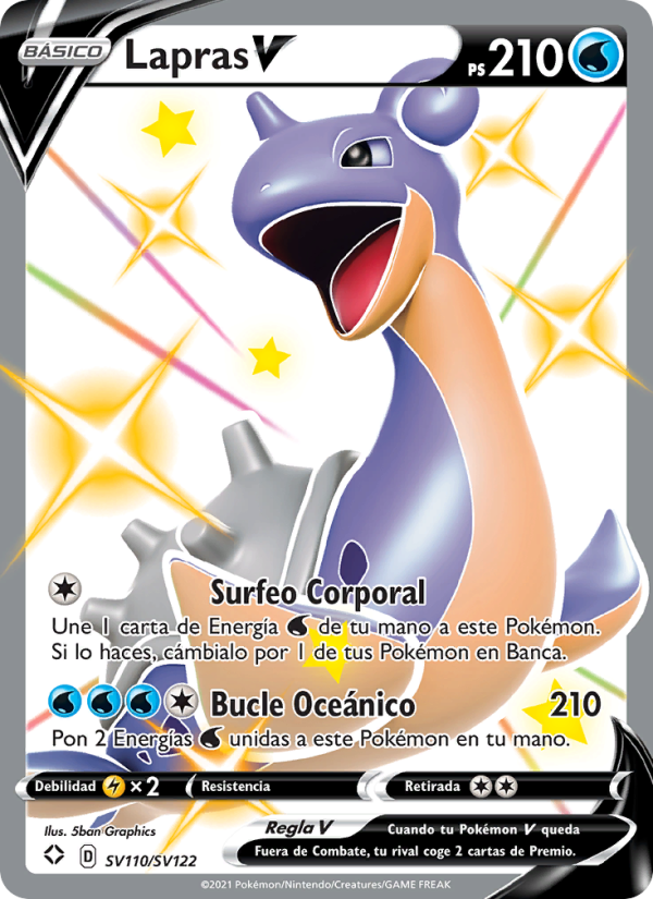 Lapras V SV110 — Destinos Brillantes (Spanish Pokémon TCG card)