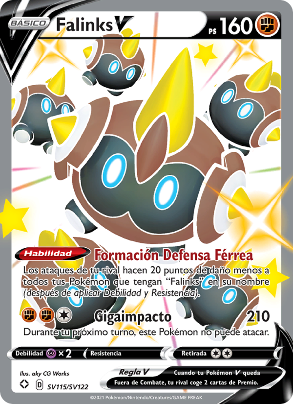 Falinks V SV115 — Destinos Brillantes (Spanish Pokémon TCG card)