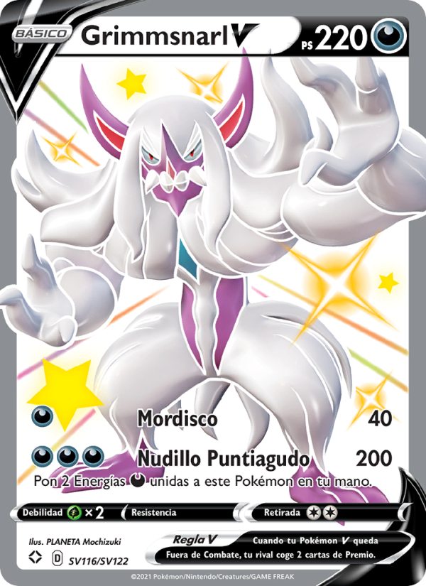 Grimmsnarl V SV116 — Destinos Brillantes (Spanish Pokémon TCG card)