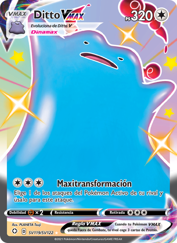 Ditto VMAX SV119 — Destinos Brillantes (Spanish Pokémon TCG card)