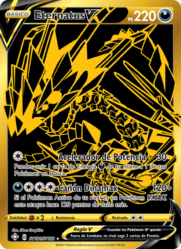 Eternatus V SV121 — Destinos Brillantes (Spanish Pokémon TCG card)
