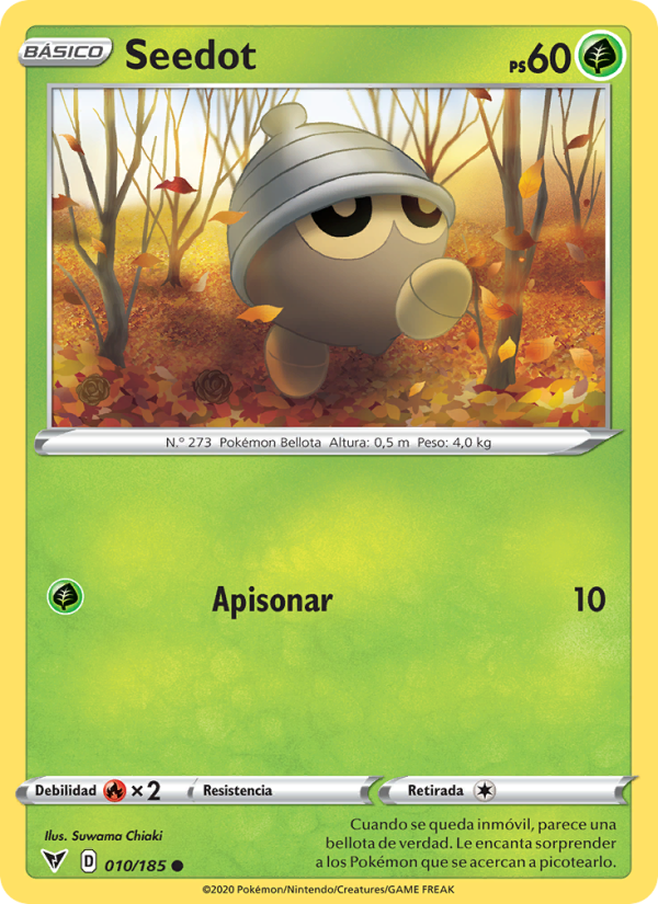 Seedot 10 — Voltaje Vívido (Spanish Pokémon TCG card)