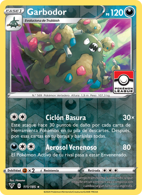 Garbodor 111 — Voltaje Vívido (Spanish Pokémon TCG card)