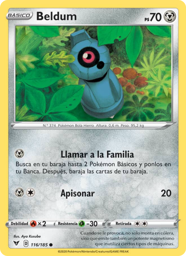 Beldum 116 — Voltaje Vívido (Spanish Pokémon TCG card)