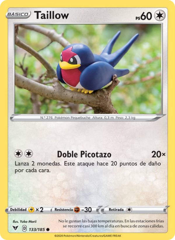 Taillow 133 — Voltaje Vívido (Spanish Pokémon TCG card)
