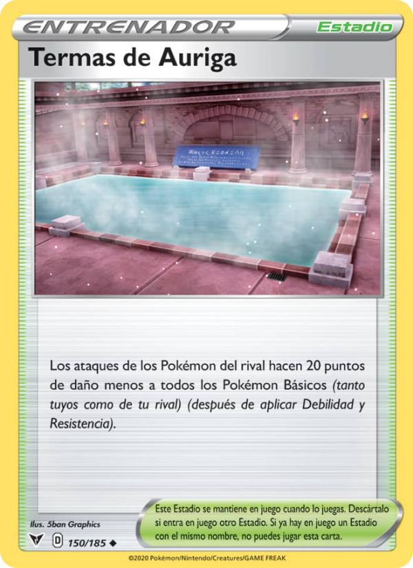 Termas de Auriga 150 — Voltaje Vívido (Spanish Pokémon TCG card)