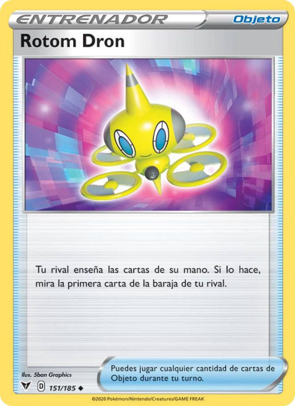 Rotom Dron 151 — Voltaje Vívido (Spanish Pokémon TCG card)