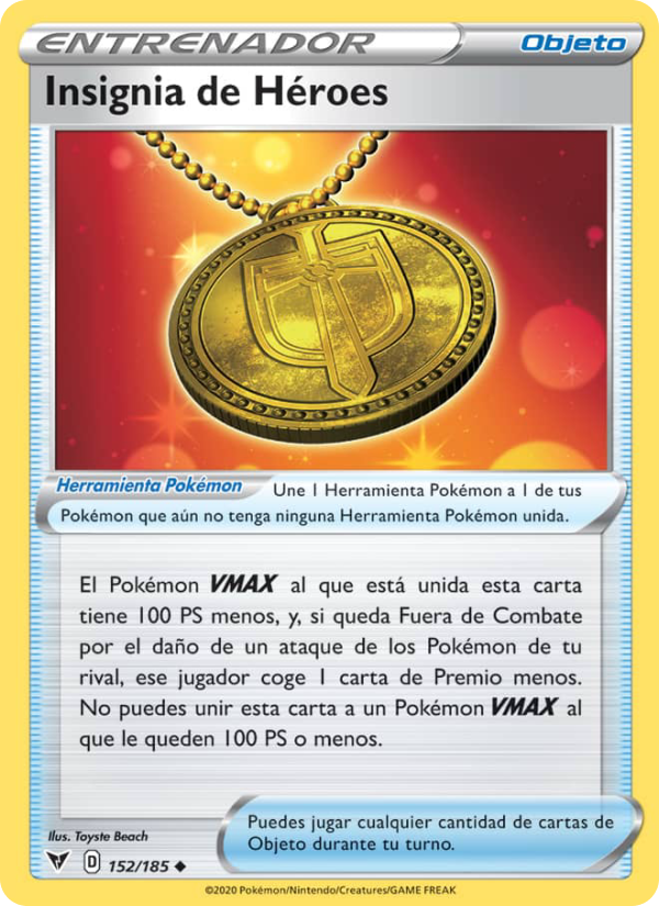 Insignia de Héroes 152 — Voltaje Vívido (Spanish Pokémon TCG card)