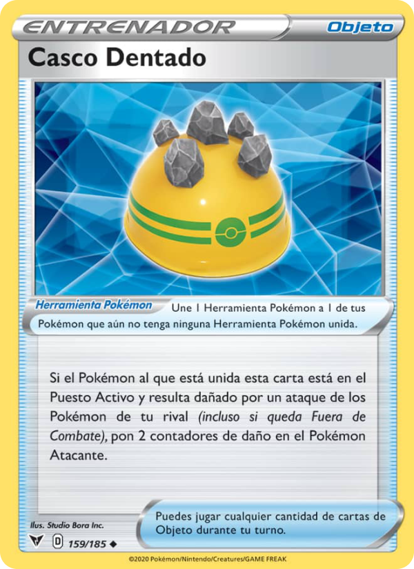 Casco Dentado 159 — Voltaje Vívido (Spanish Pokémon TCG card)