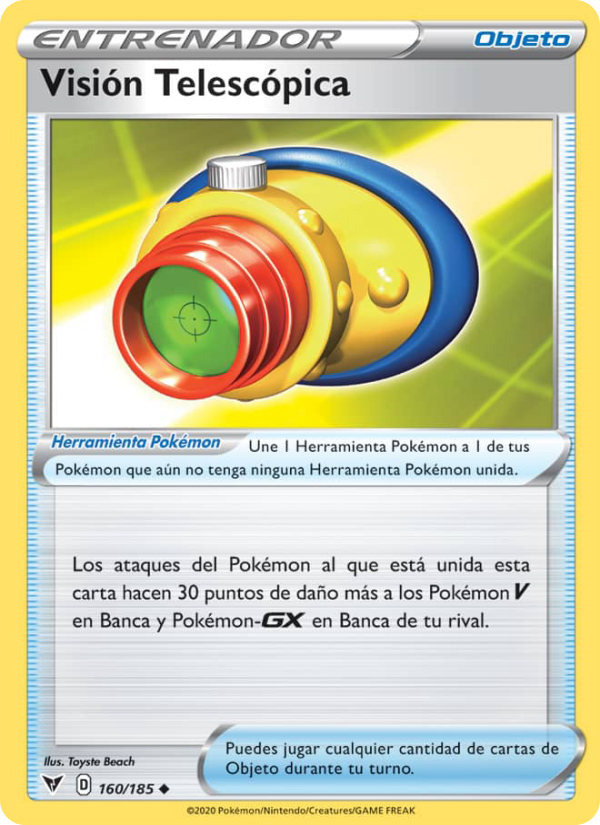 Visión Telescópica 160 — Voltaje Vívido (Spanish Pokémon TCG card)