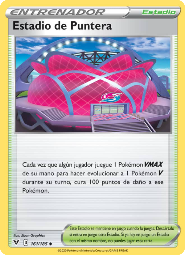 Estadio de Puntera 161 — Voltaje Vívido (Spanish Pokémon TCG card)