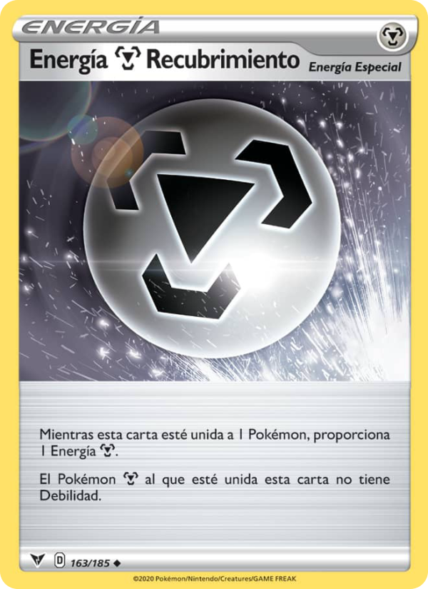 Energía Metal Recubrimiento 163 — Voltaje Vívido (Spanish Pokémon TCG card)