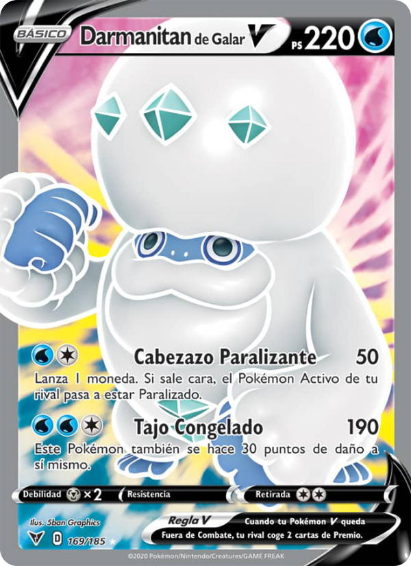 Darmanitan de Galar V 169 — Voltaje Vívido (Spanish Pokémon TCG card)
