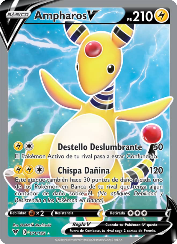 Ampharos V 171 — Voltaje Vívido (Spanish Pokémon TCG card)