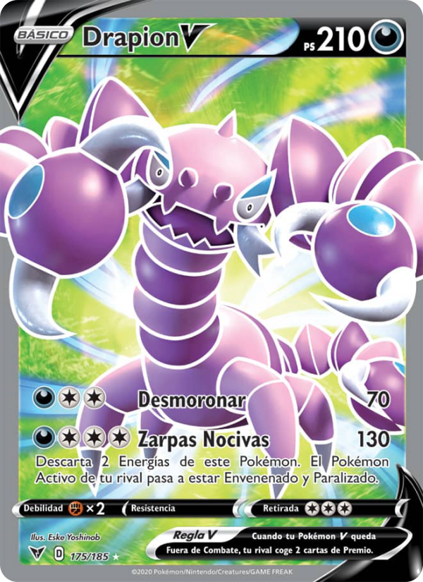 Drapion V 175 — Voltaje Vívido (Spanish Pokémon TCG card)