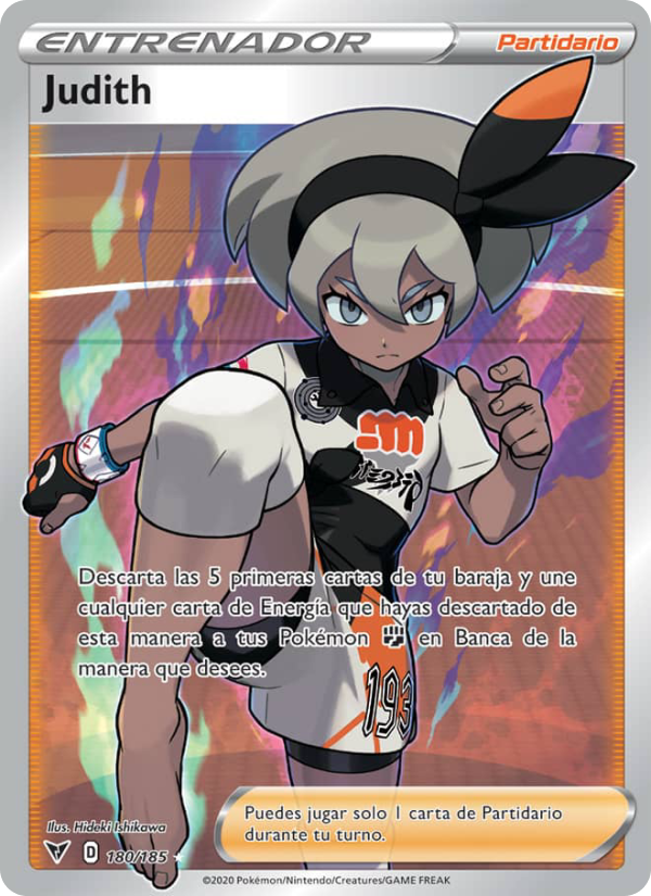 Judith 180 — Voltaje Vívido (Spanish Pokémon TCG card)