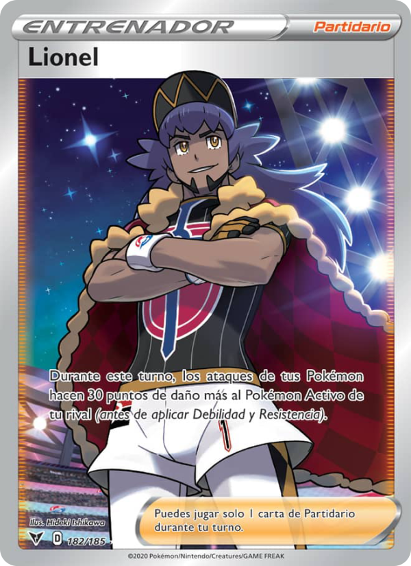 Lionel 182 — Voltaje Vívido (Spanish Pokémon TCG card)