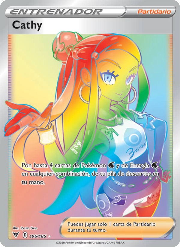 Cathy 196 — Voltaje Vívido (Spanish Pokémon TCG card)