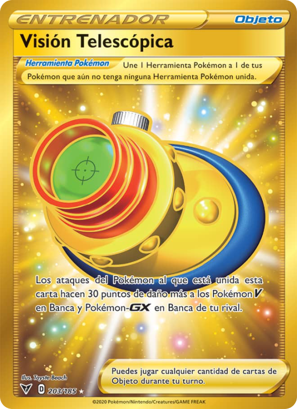 Visión Telescópica 203 — Voltaje Vívido (Spanish Pokémon TCG card)
